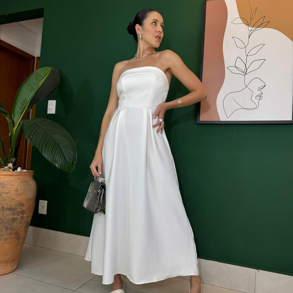 VESTIDO MIDI TOMARA QUE CAIA ISABELA