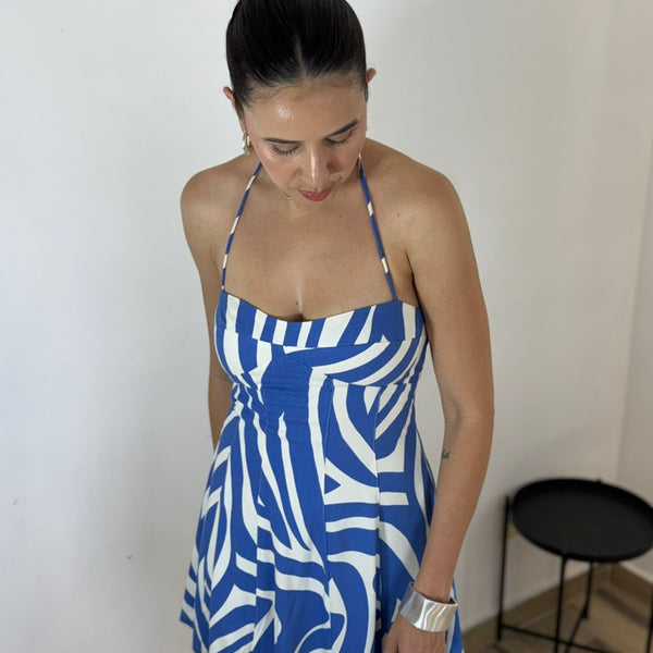 VESTIDO CURTO ESTAMPADO DUBAI