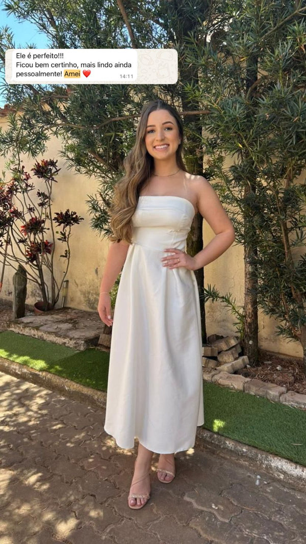 VESTIDO MIDI TOMARA QUE CAIA ISABELA