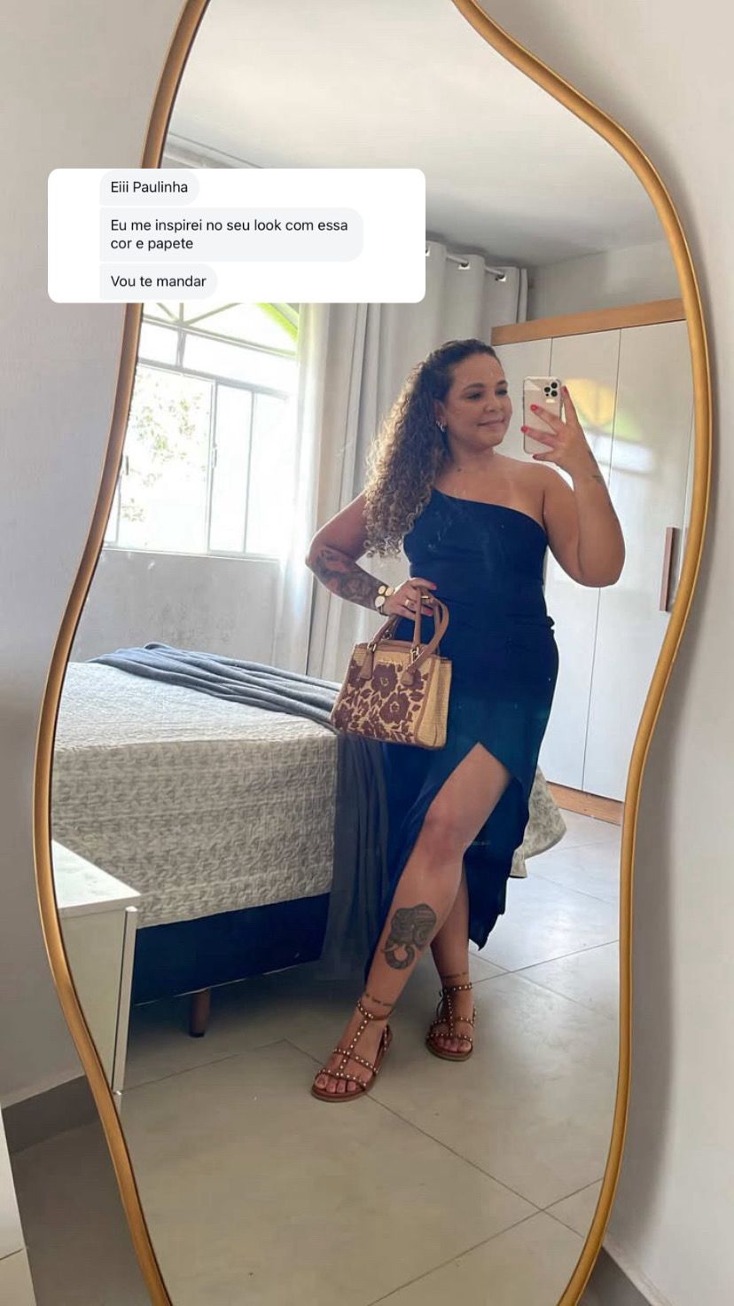 VESTIDO MIDI ASSIMETRICO COM FENDA IBIZA