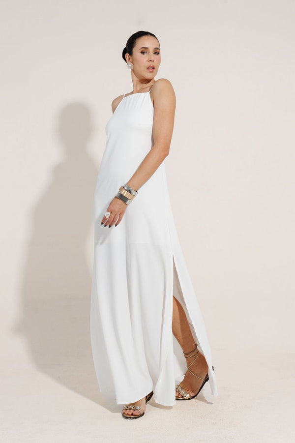 VESTIDO LONGO COSTAS NUA FENDA MAYA