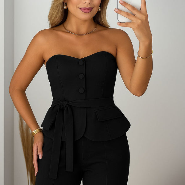 CONJUNTO ALFAIATARIA TOMARA QUE CAIA GABI