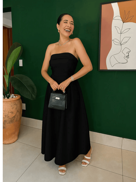 VESTIDO MIDI TOMARA QUE CAIA ISABELA