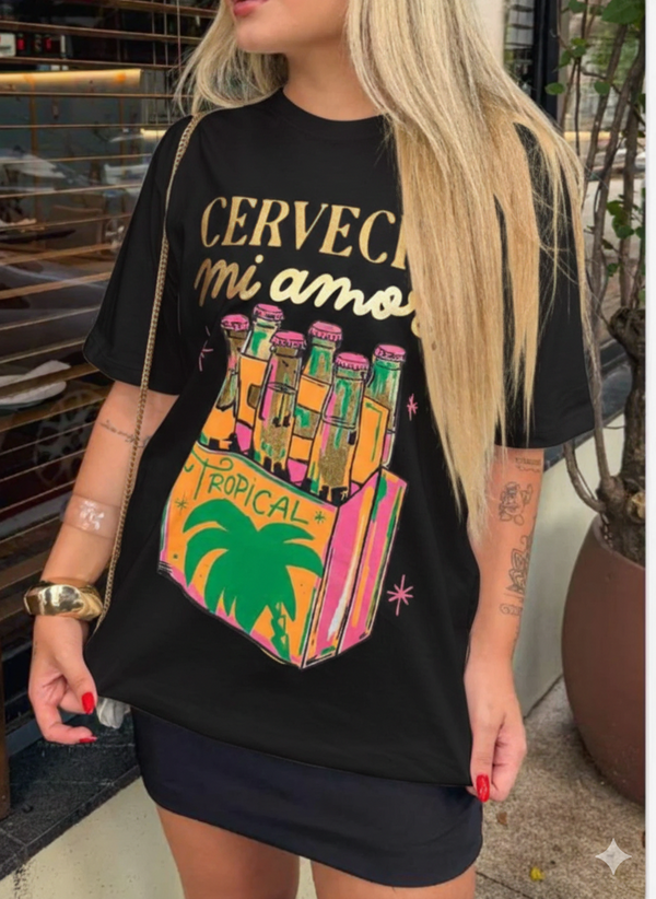 TSHIRT OVERSIZE ALGODÃO CERVECITA