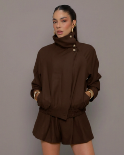 JAQUETA GOLA ALTA CHARLAS