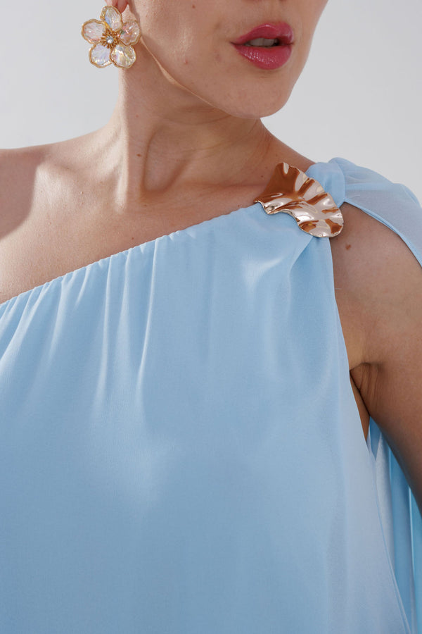 VESTIDO UM OMBRO ELEGANCIA