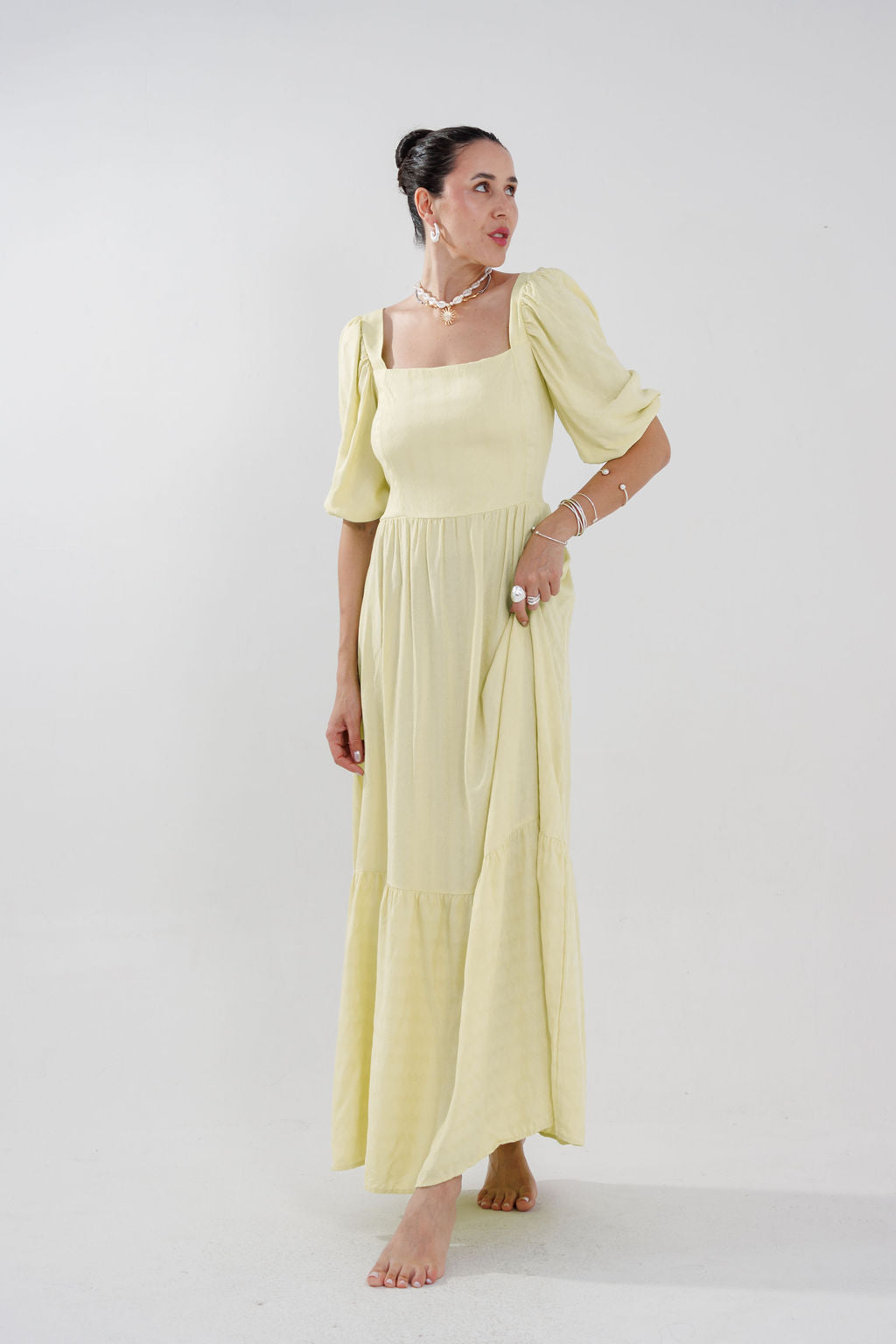 VESTIDO MIDI MANGAS DIANA