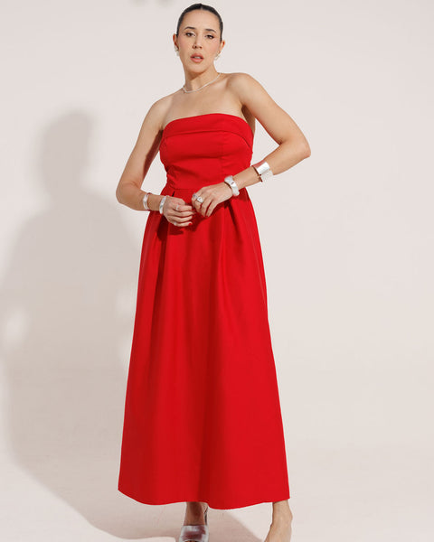 VESTIDO MIDI TOMARA QUE CAIA ISABELA