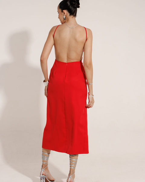 VESTIDO MIDI GEOMETRICO BIANCA