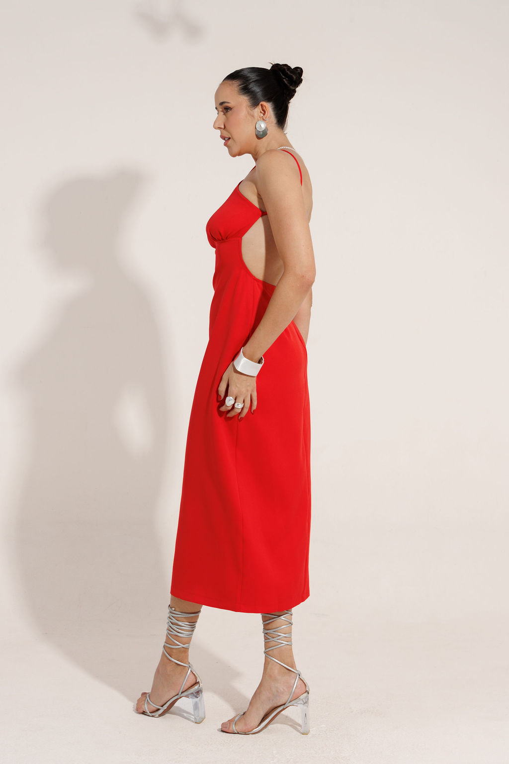 VESTIDO MIDI GEOMETRICO BIANCA