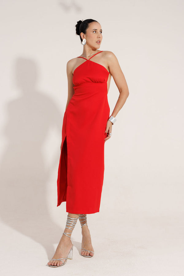 VESTIDO MIDI GEOMETRICO BIANCA