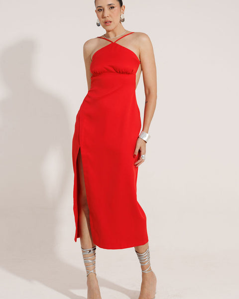 VESTIDO MIDI GEOMETRICO BIANCA