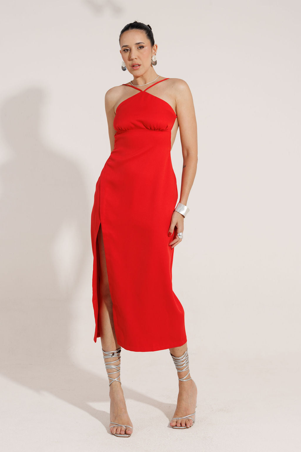 VESTIDO MIDI GEOMETRICO BIANCA