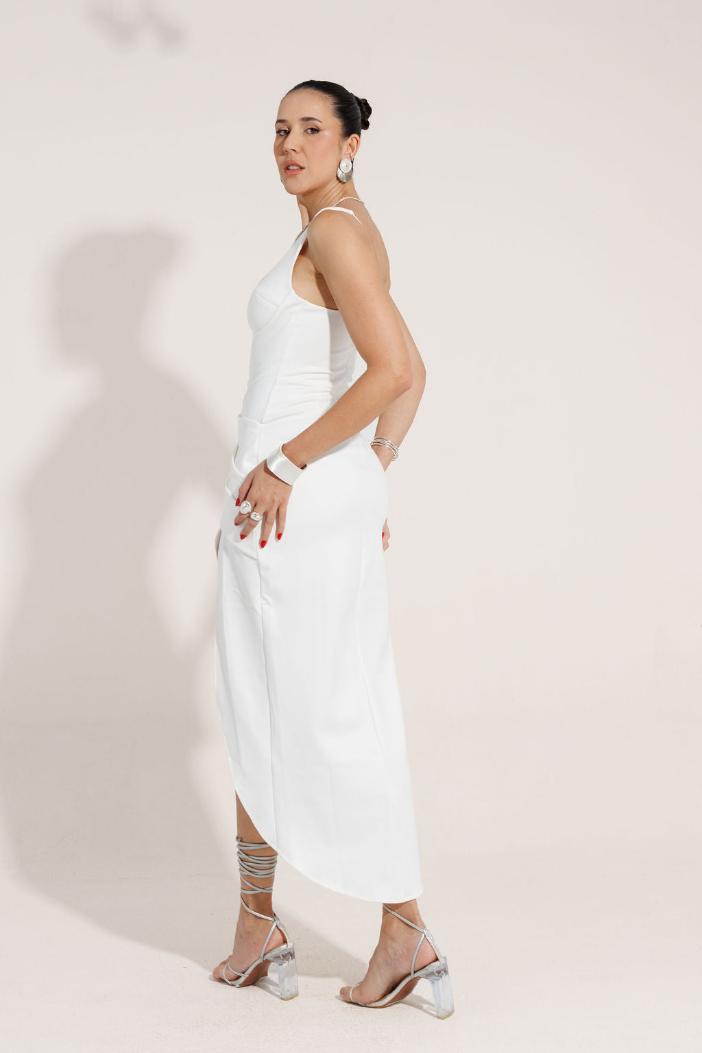 VESTIDO MIDI COM FENDA MELISSA