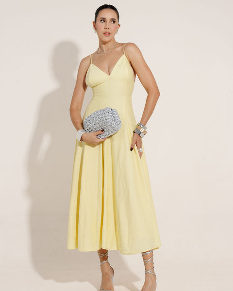 VESTIDO MIDI EVASE LAYSLA