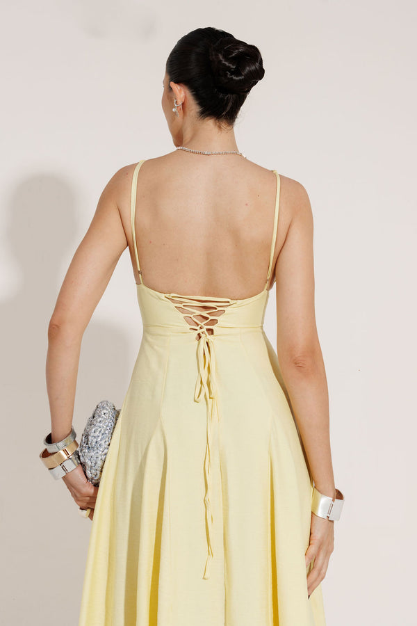 VESTIDO MIDI EVASE LAYSLA