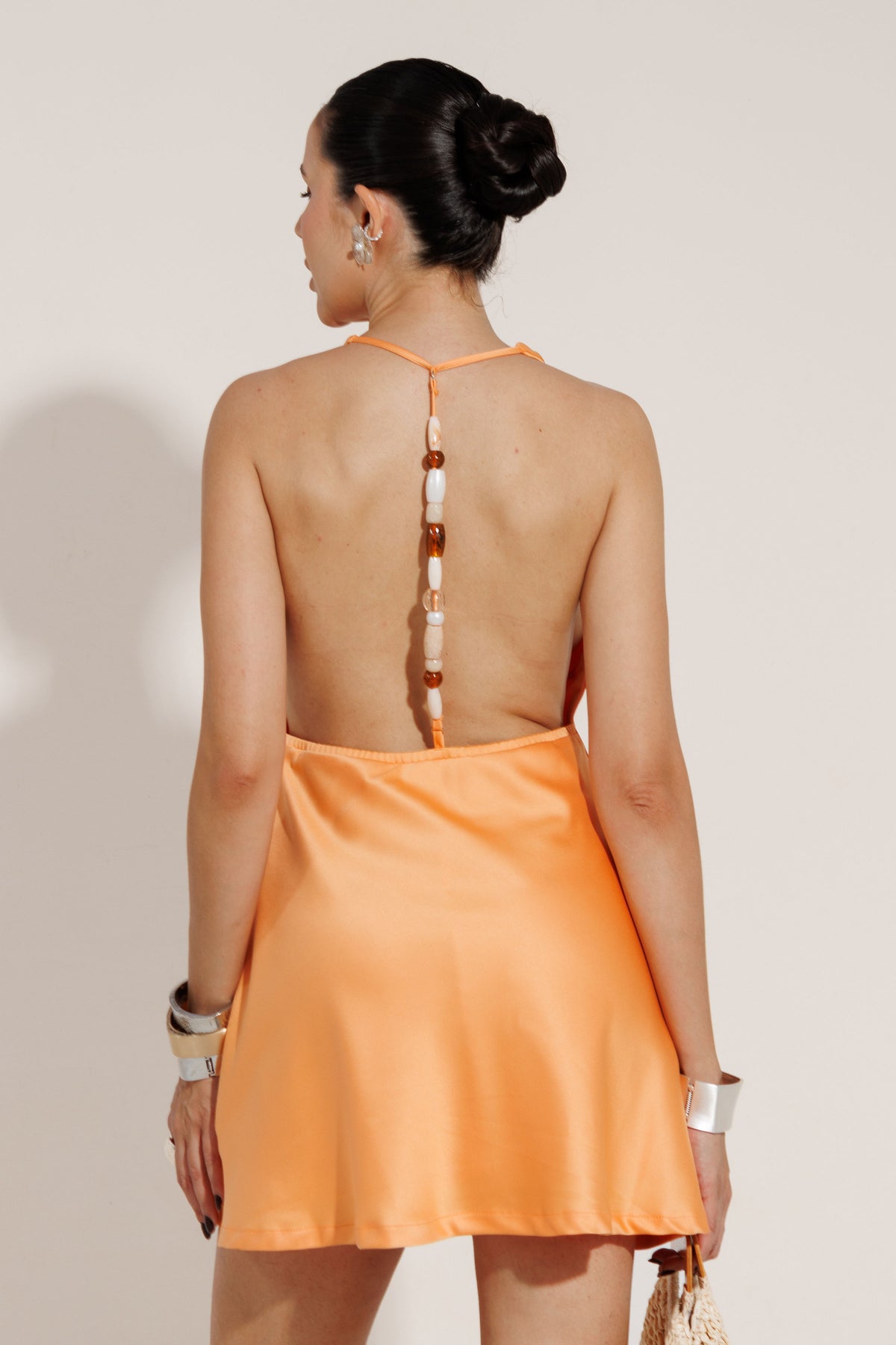 VESTIDO CURTO CETIM CATHARINA