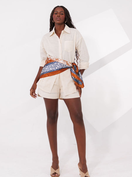CONJUNTO CAMISA E SHORT ELOA 100% algodao