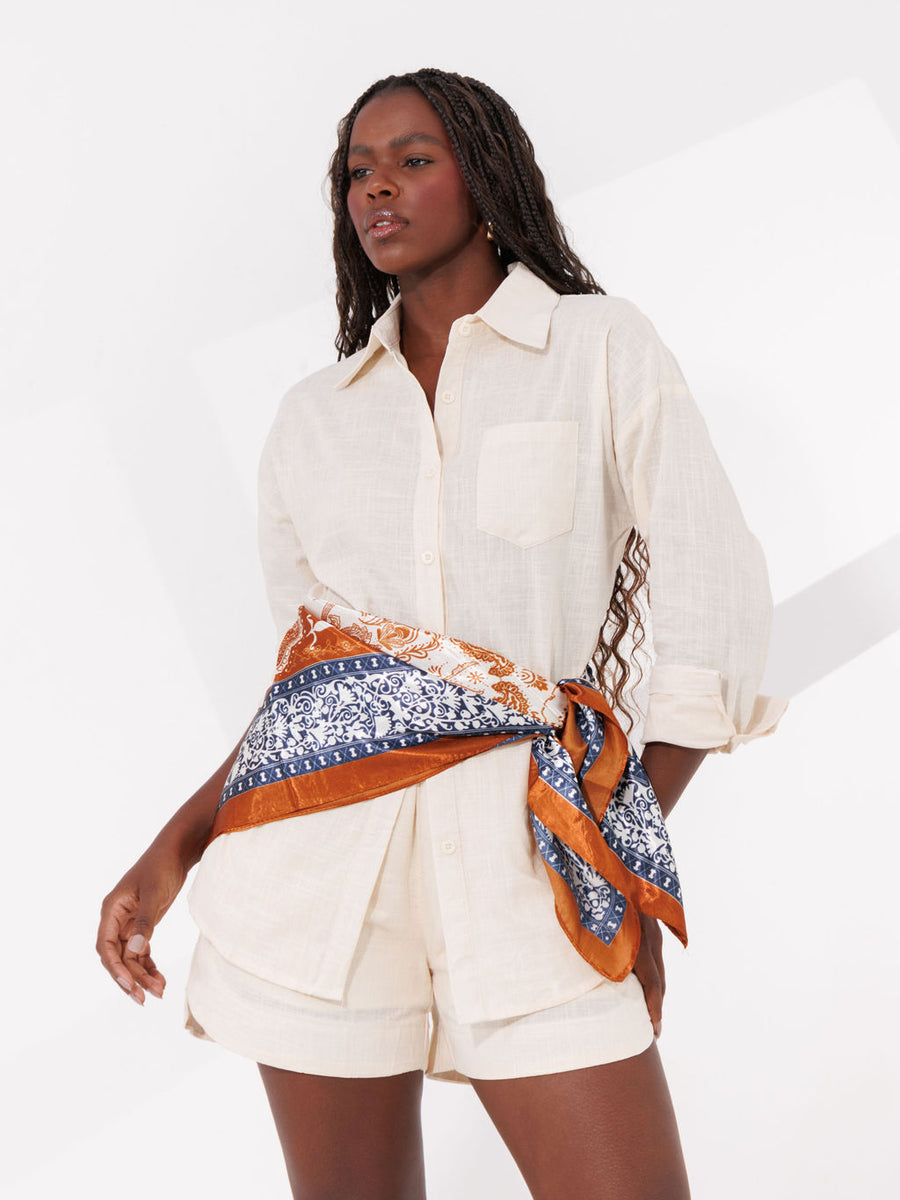 CONJUNTO CAMISA E SHORT ELOA 100% algodao
