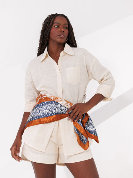 CONJUNTO CAMISA E SHORT ELOA 100% algodao