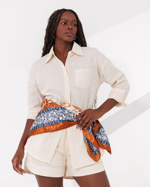 CONJUNTO CAMISA E SHORT ELOA 100% algodao