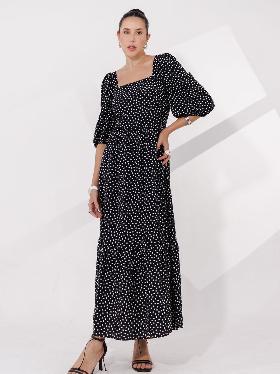 VESTIDO MIDI COM MANGA DAIANA