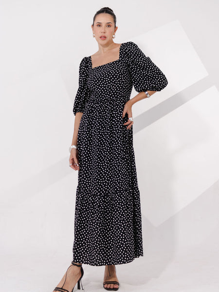 VESTIDO MIDI COM MANGA DAIANA