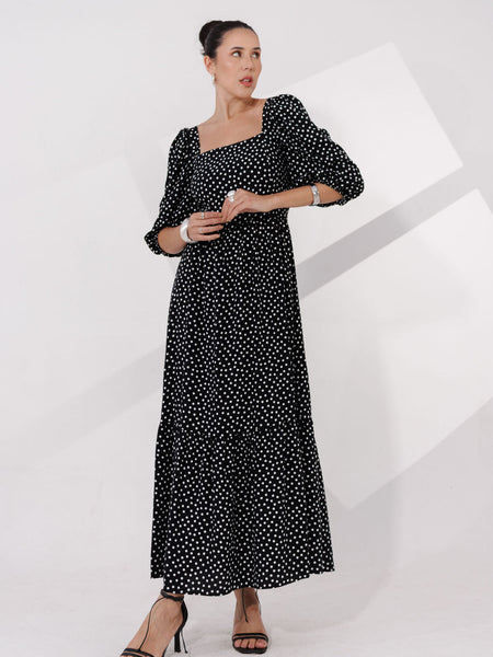 VESTIDO MIDI COM MANGA DAIANA