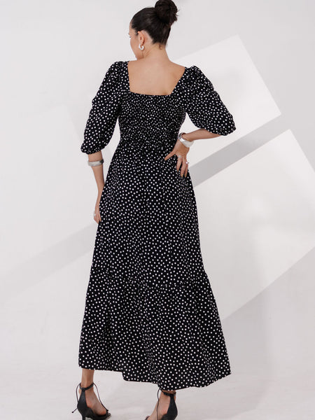VESTIDO MIDI COM MANGA DAIANA