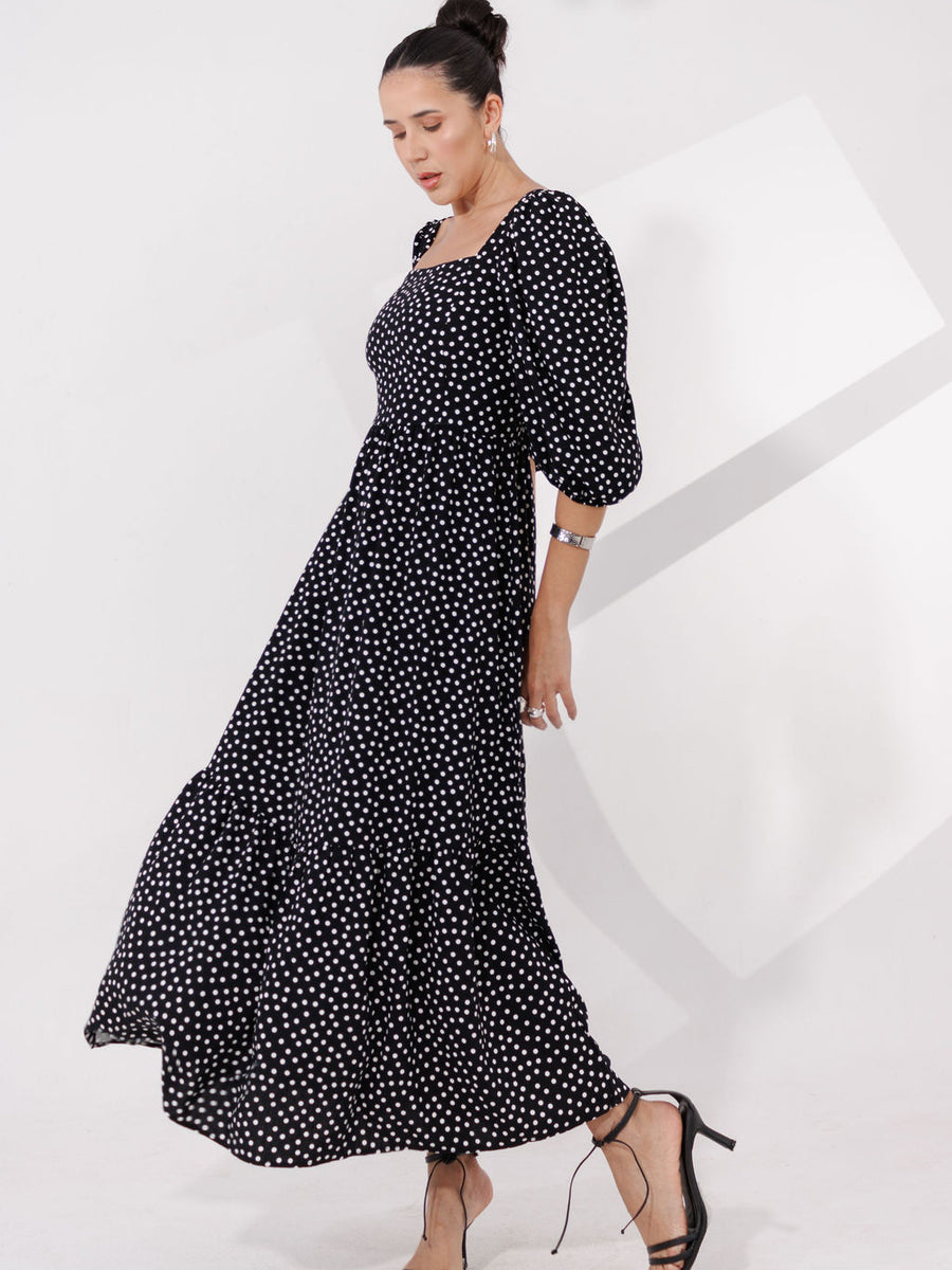VESTIDO MIDI COM MANGA DAIANA