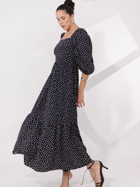 VESTIDO MIDI COM MANGA DAIANA