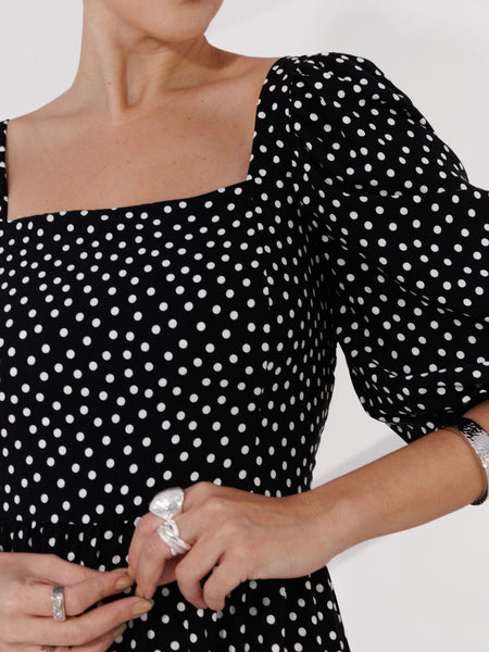 VESTIDO MIDI COM MANGA DAIANA