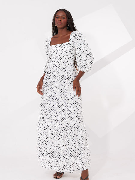 VESTIDO MIDI COM MANGA DAIANA