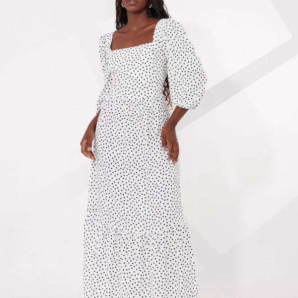 VESTIDO MIDI COM MANGA DAIANA