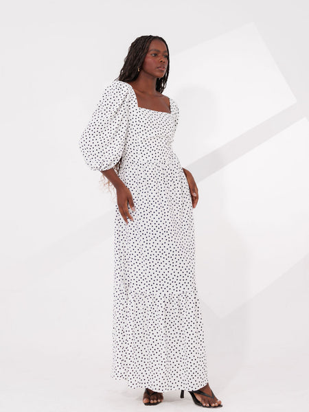 VESTIDO MIDI COM MANGA DAIANA