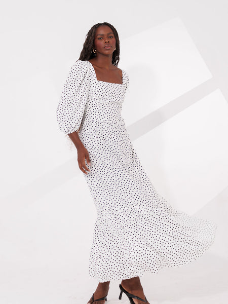 VESTIDO MIDI COM MANGA DAIANA