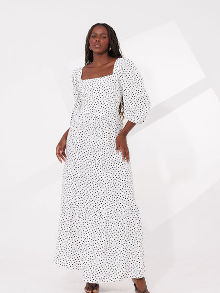 VESTIDO MIDI COM MANGA DAIANA