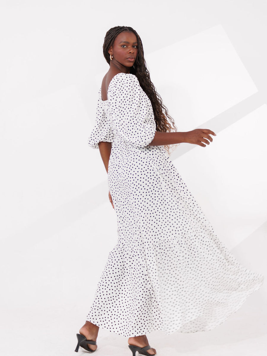 VESTIDO MIDI COM MANGA DAIANA