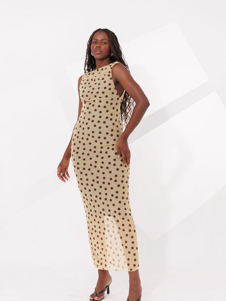 VESTIDO MIDI TULE CAVADO POÁ