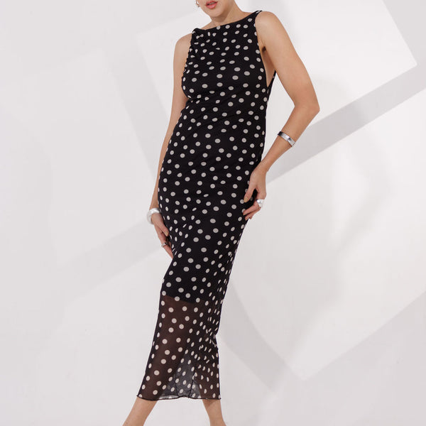 VESTIDO MIDI TULE CAVADO POÁ