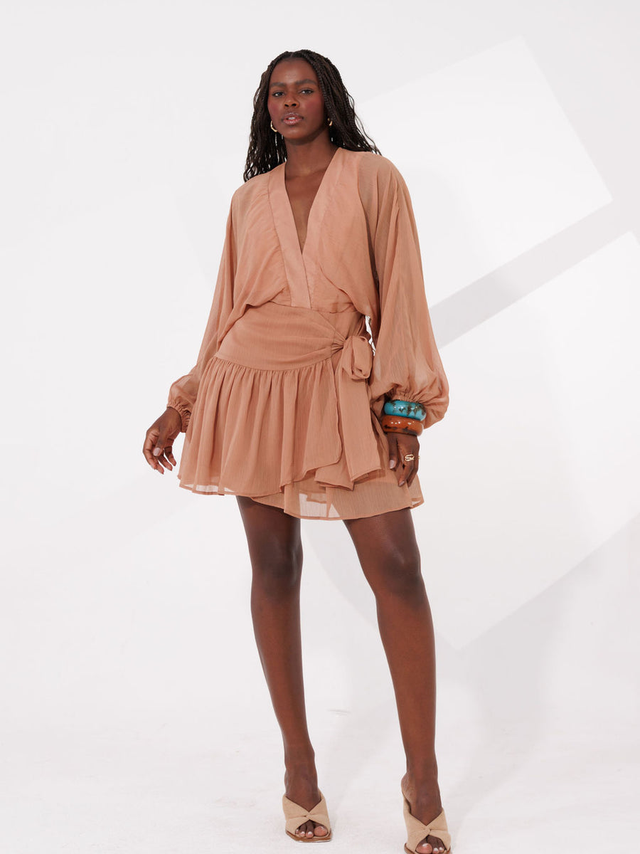 VESTIDO CURTO MANGA COMPRIDA SERENA