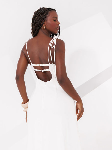 VESTIDO MIDI COM FENDA LOLA