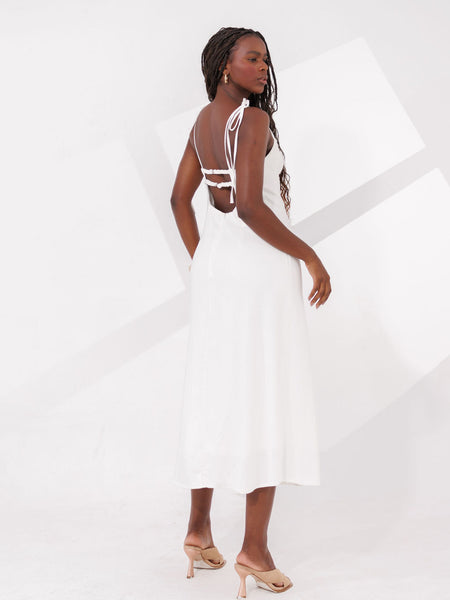 VESTIDO MIDI COM FENDA LOLA