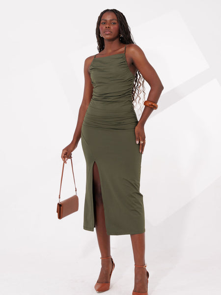 VESTIDO MIDI POLIAMIDA