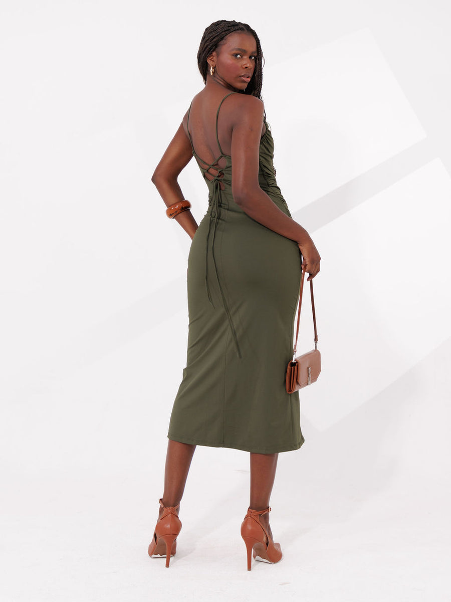 VESTIDO MIDI POLIAMIDA