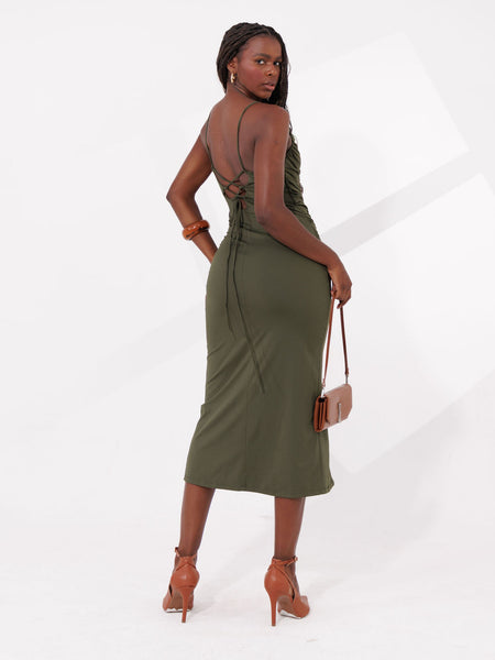 VESTIDO MIDI POLIAMIDA