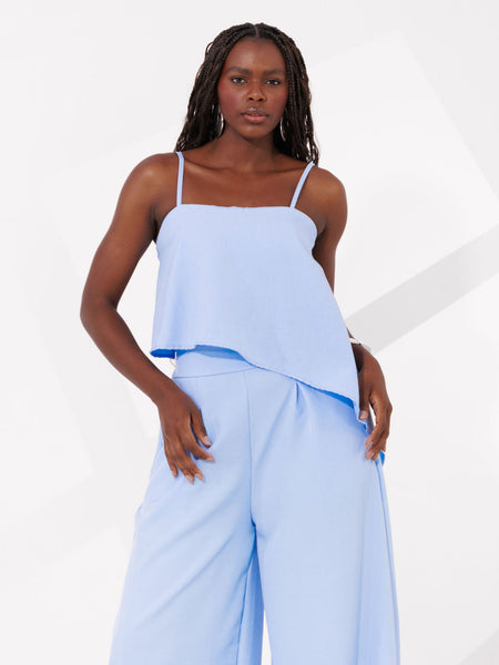 CONJUNTO CALÇA E BLUSA ASSIMETRICA MARCELA