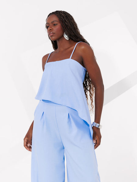 CONJUNTO CALÇA E BLUSA ASSIMETRICA MARCELA