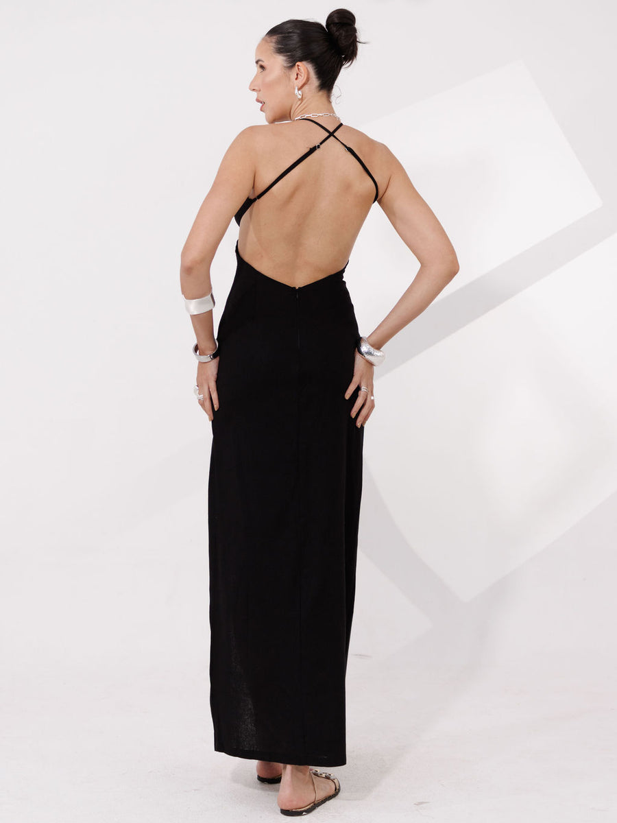 VESTIDO LONGO DECOTE COSTAS VALENTINA