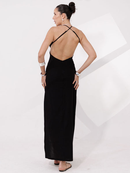 VESTIDO LONGO DECOTE COSTAS VALENTINA